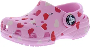 Crocs Classic Valentines Day Clog Infant/Toddler Shoes Size 7, Color: Pink Heart Multicolor