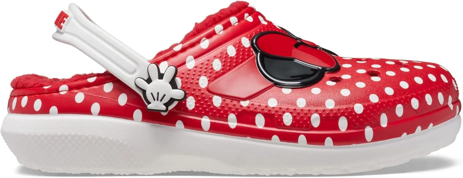 Crocs Unisex-Child Classic Lined Disney Clogs, Mickey and Minnie Mouse Shoes and Slippers
