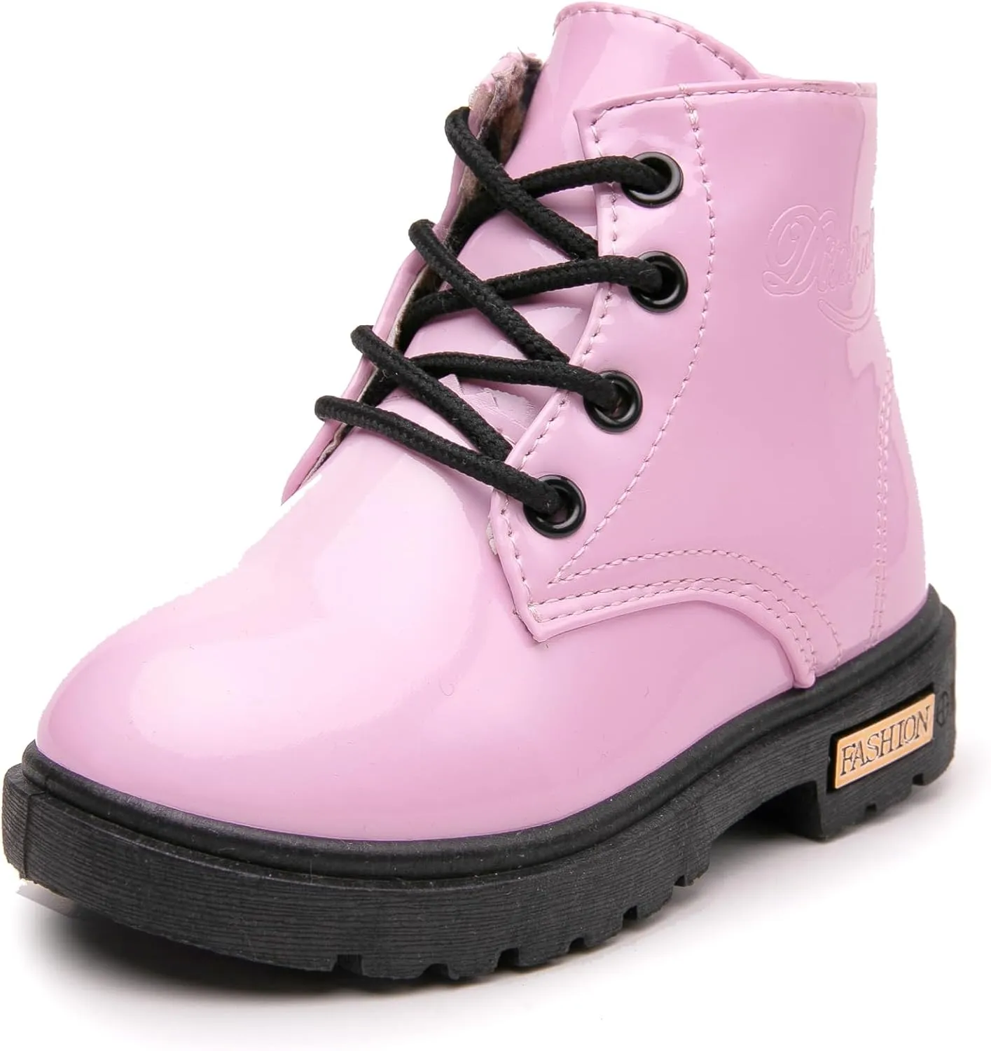 Daclay Kids Boots Children Boys and Girls Candy-Colored Waterproof and Velvet Boots