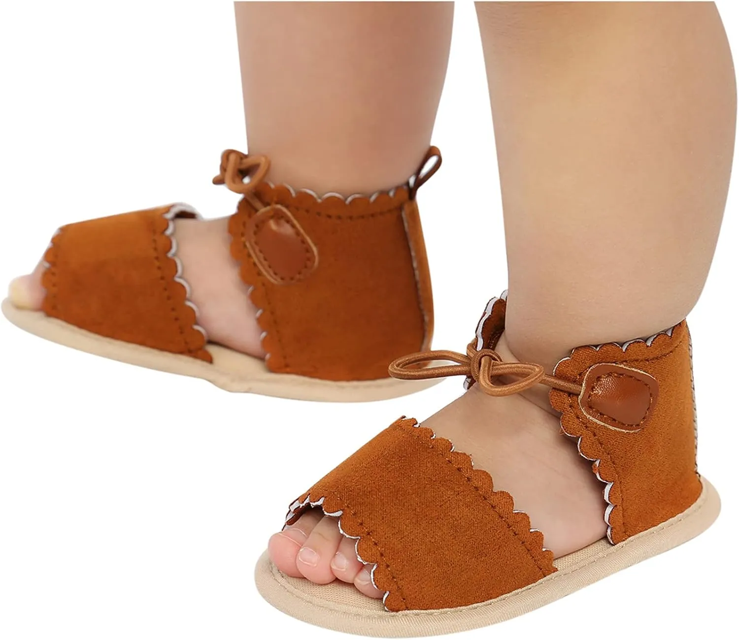 Dots Lace-ups Flat Walking Rubber Sandals Soft Sole Shoes Non-Slip Baby Girls Baby Shoes Little Girls Slides