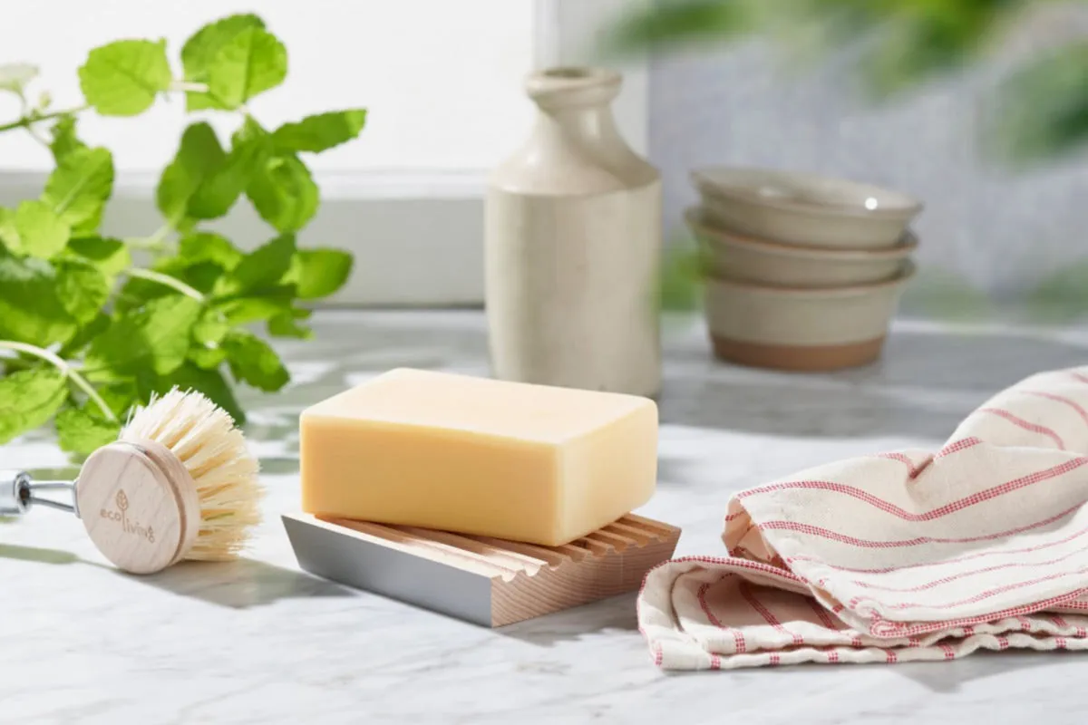 Ecoliving Wooden Soap Dish - Turquoise