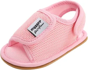 EnJoCho Baby Sport Shoes Baby Girls Rubber Mesh Non-Slip Boys Sandals Flat Shoes Shoes Soft Sole Walking Baby Shoes (Pink, 11-6M)