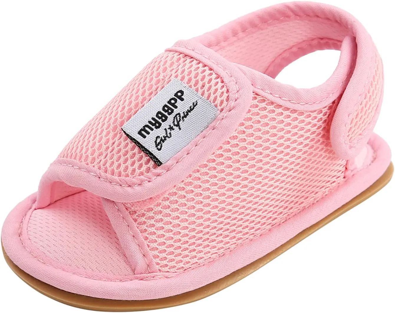 EnJoCho Baby Sport Shoes Baby Girls Rubber Mesh Non-Slip Boys Sandals Flat Shoes Shoes Soft Sole Walking Baby Shoes (Pink, 11-6M)