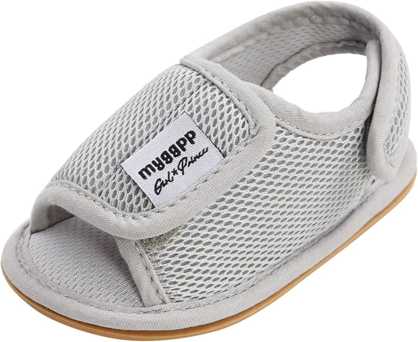 EnJoCho Cute Baby Girls Rubber Mesh Non-Slip Boys Sandals Flat Shoes Shoes Soft Sole Walking Baby Lightwight Shoes (Grey, 11-6M)