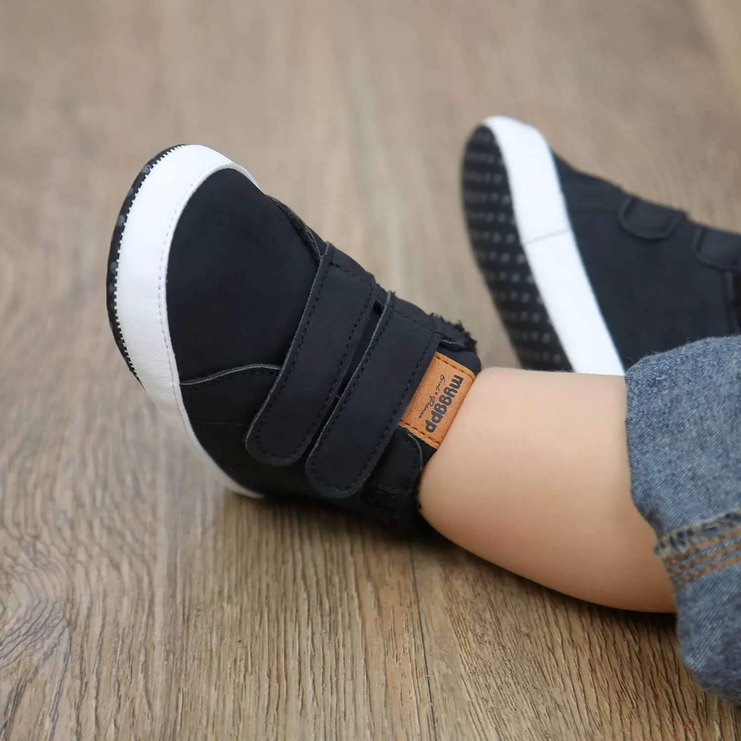 FAMI Baby Warm Booties Newborn Boy Girl Boots Cozy Fur Shoes Hook and loop Toddler Booties First Walker Winter Crib Boots