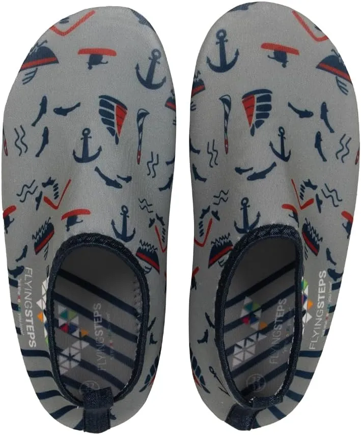 Flyingsteps Toddler Kids Water Shoes for Boys Girls, Quick-Dry Aqua Socks for Beach Pool Sandal