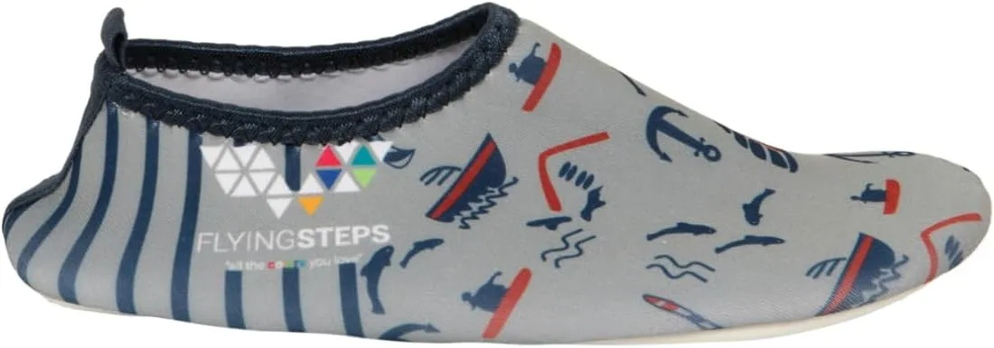 Flyingsteps Toddler Kids Water Shoes for Boys Girls, Quick-Dry Aqua Socks for Beach Pool Sandal