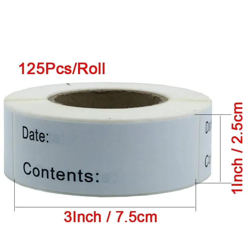 Food Storage Date Labels 1 Roll of Stickers for Kitchen Packaging Condiments and More