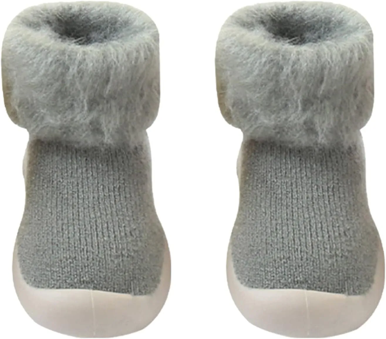 Footy Shoes for Girls Socks Slipper Baby Girls Kids Solid Knit Stocking Soft Warm Shoes Toddler Boys Sole Rubber Baby Shoes