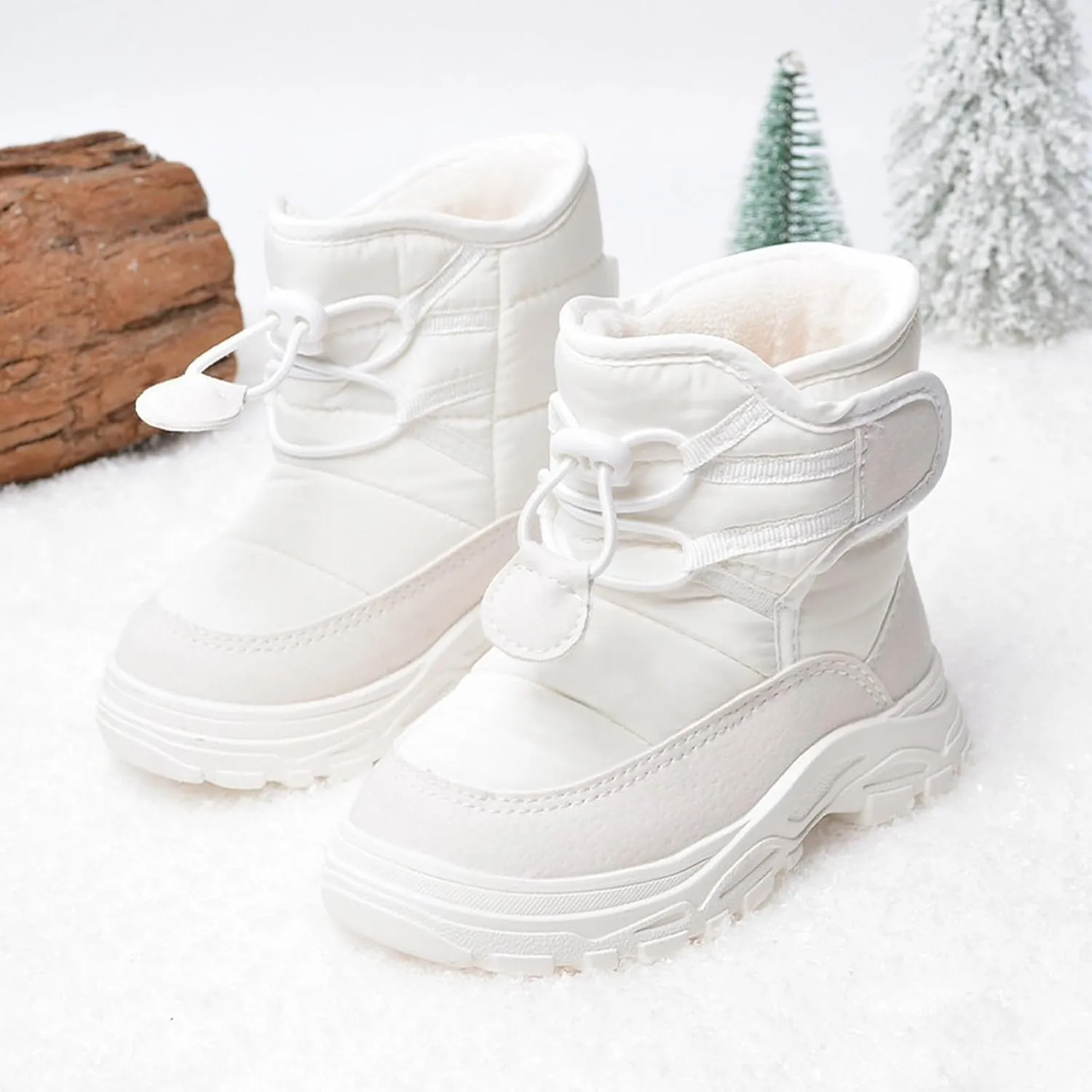 Girls and Boys Children's Casual Shoes Mesh Soft Sole Breathable Sports Short Boots Girls Snow Boots with Pom Poms