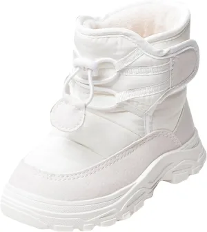Girls and Boys Children's Casual Shoes Mesh Soft Sole Breathable Sports Short Boots Girls Snow Boots with Pom Poms