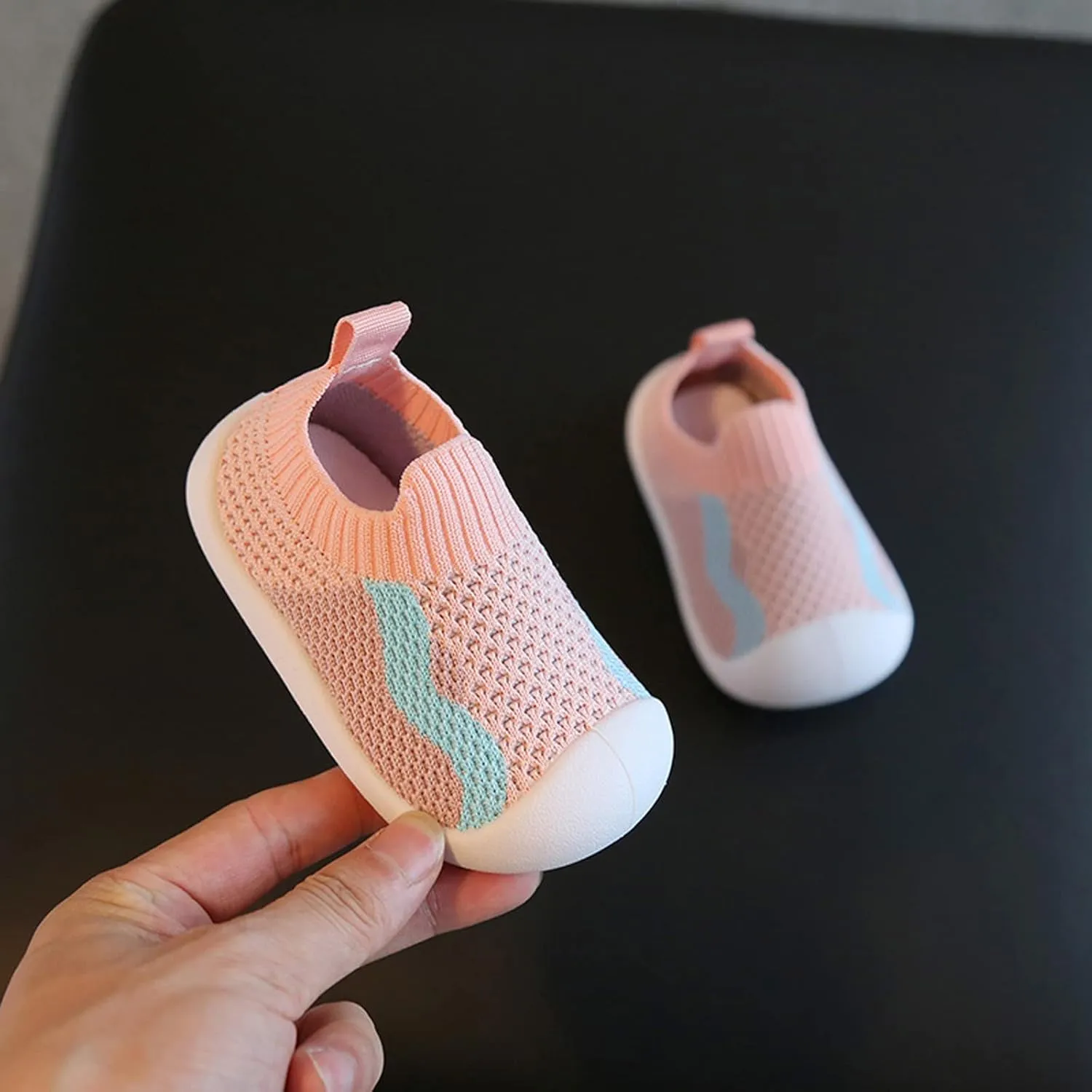 Girls Boys Kids Leisure Shoes Mesh Soft Bottom Breathable Slip On Sport Shoes Socks Shoes Toddler Infant Baby Boys