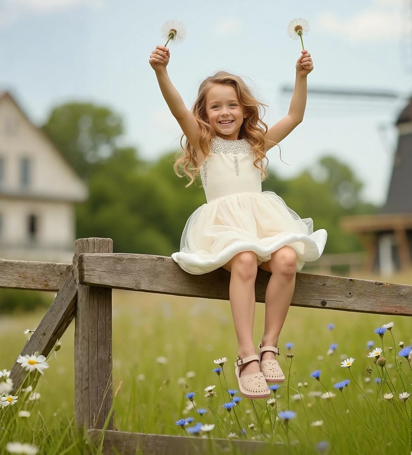 Girls Sandals 3-12 Years | Dressy & Play Shoes | Leather-Like for Outdoor School