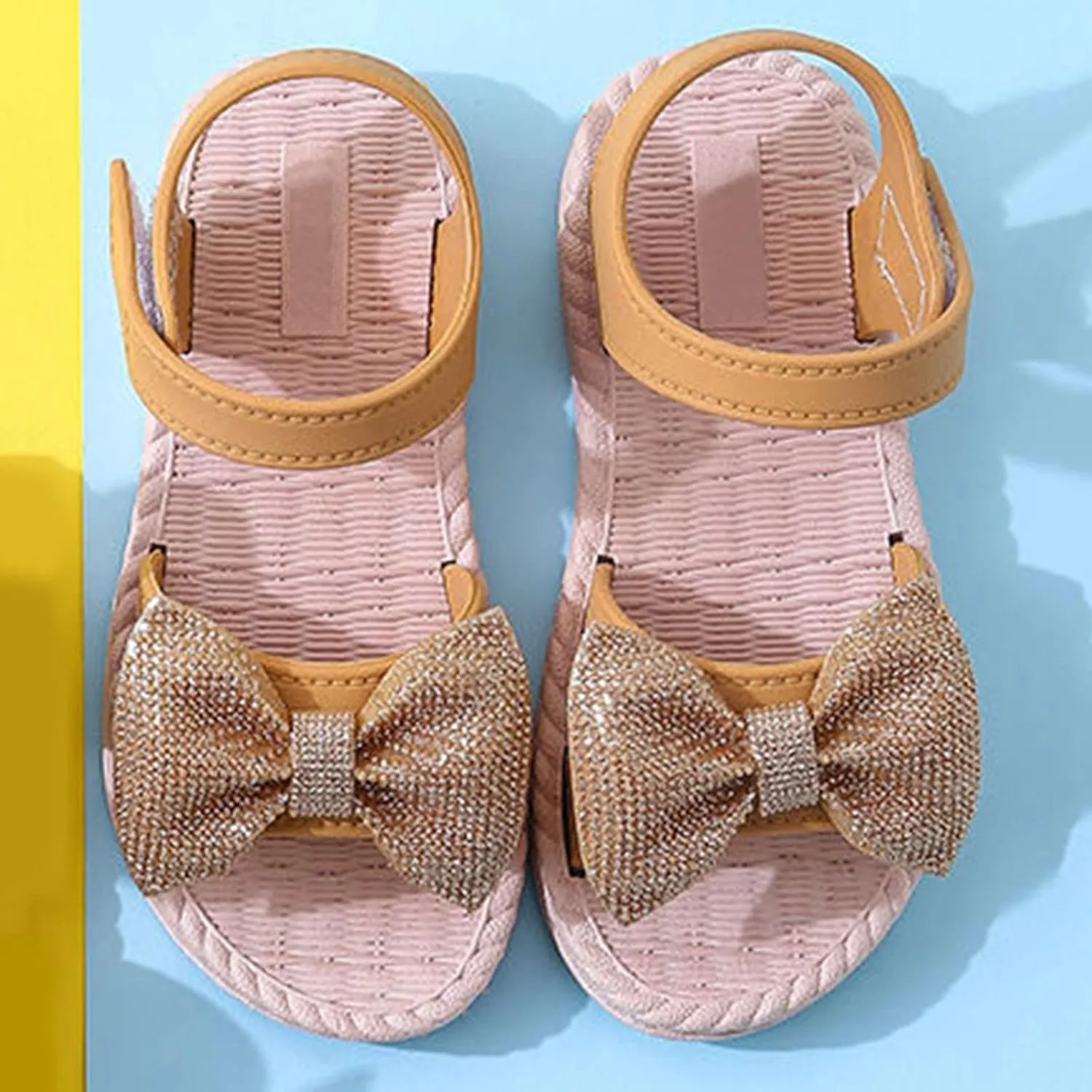 Girls Sandals Toddler Kids Infant Girls Soild Bowknot Princress Shoes Soft Sole Non Slip First Walkers Kid