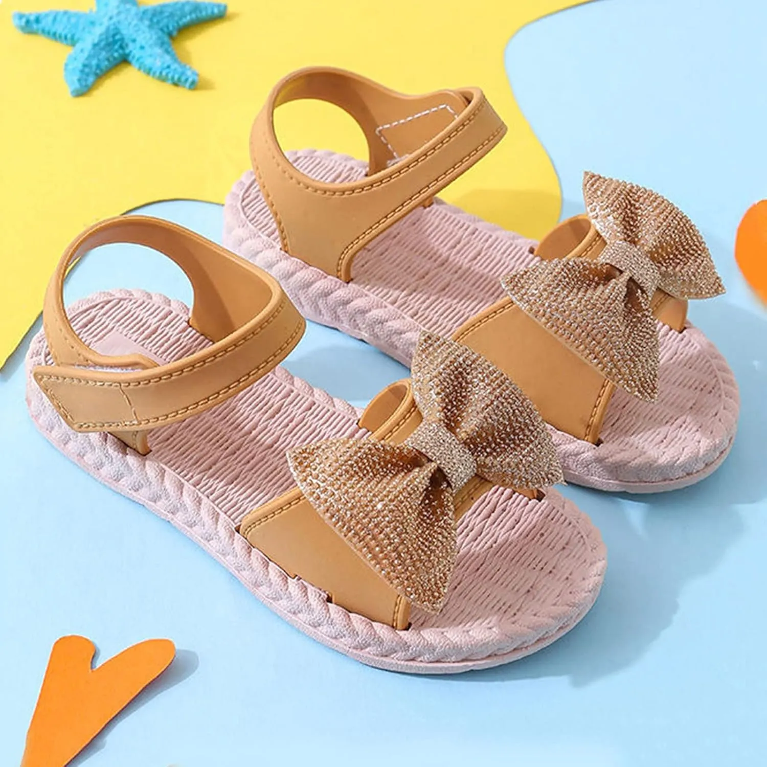 Girls Sandals Toddler Kids Infant Girls Soild Bowknot Princress Shoes Soft Sole Non Slip First Walkers Kid