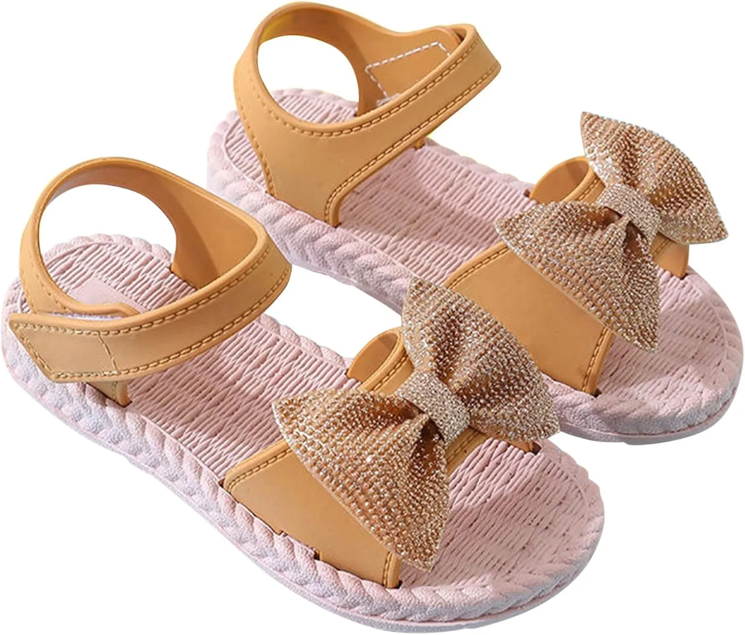 Girls Sandals Toddler Kids Infant Girls Soild Bowknot Princress Shoes Soft Sole Non Slip First Walkers Kid