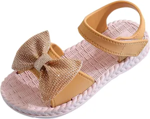 Girls Sandals Toddler Kids Infant Girls Soild Bowknot Princress Shoes Soft Sole Non Slip First Walkers Kid