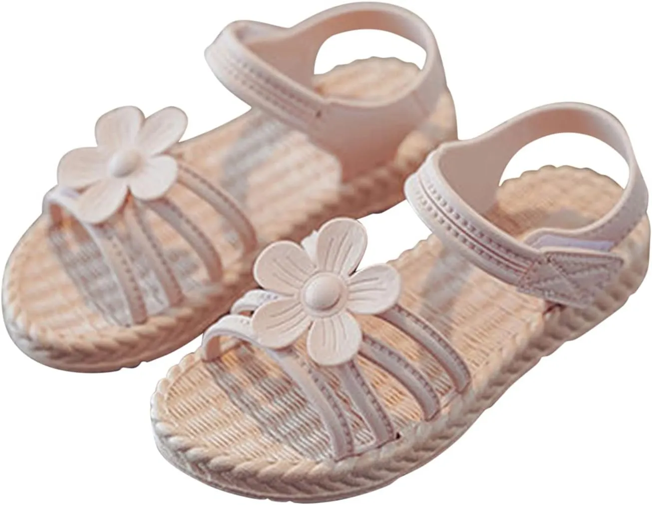 Girls Sandals Toddler Kids Infant Girls Soild Flower Princress Shoes Soft Sole Non Slip Saltwater Sandals for