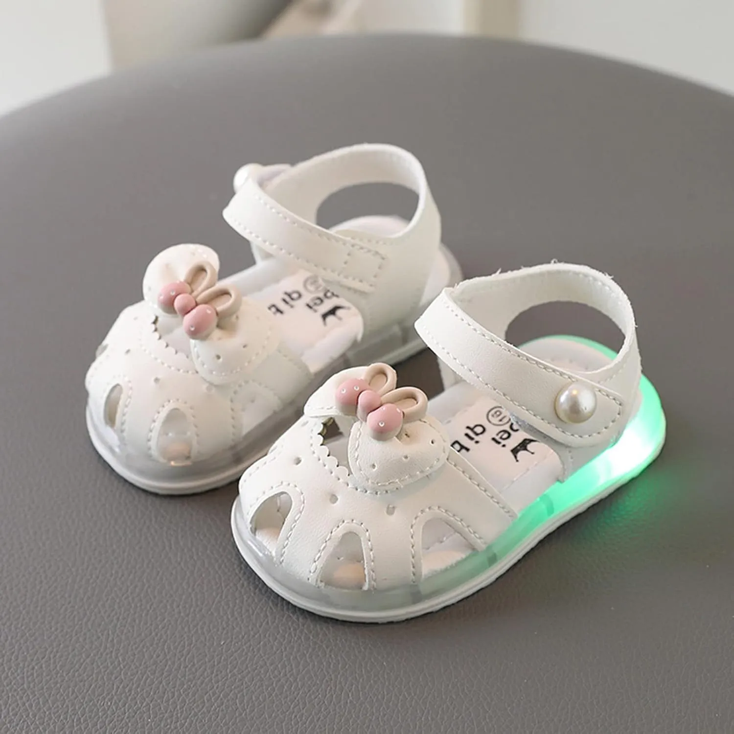 GirlsSandals Summer Baby Princess Shoes Soft Sole Baotou Anti Slip Children Walking Shoes Kids Athletic Slides