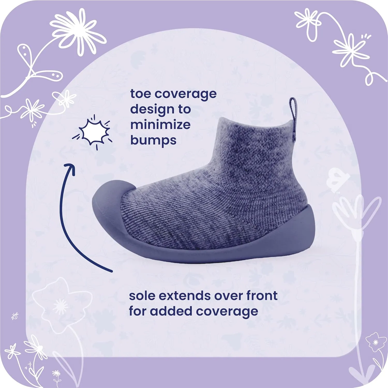 Goldbug The Denver Non-Slip Sock Shoes for Early Walkers with Natural Foot Development