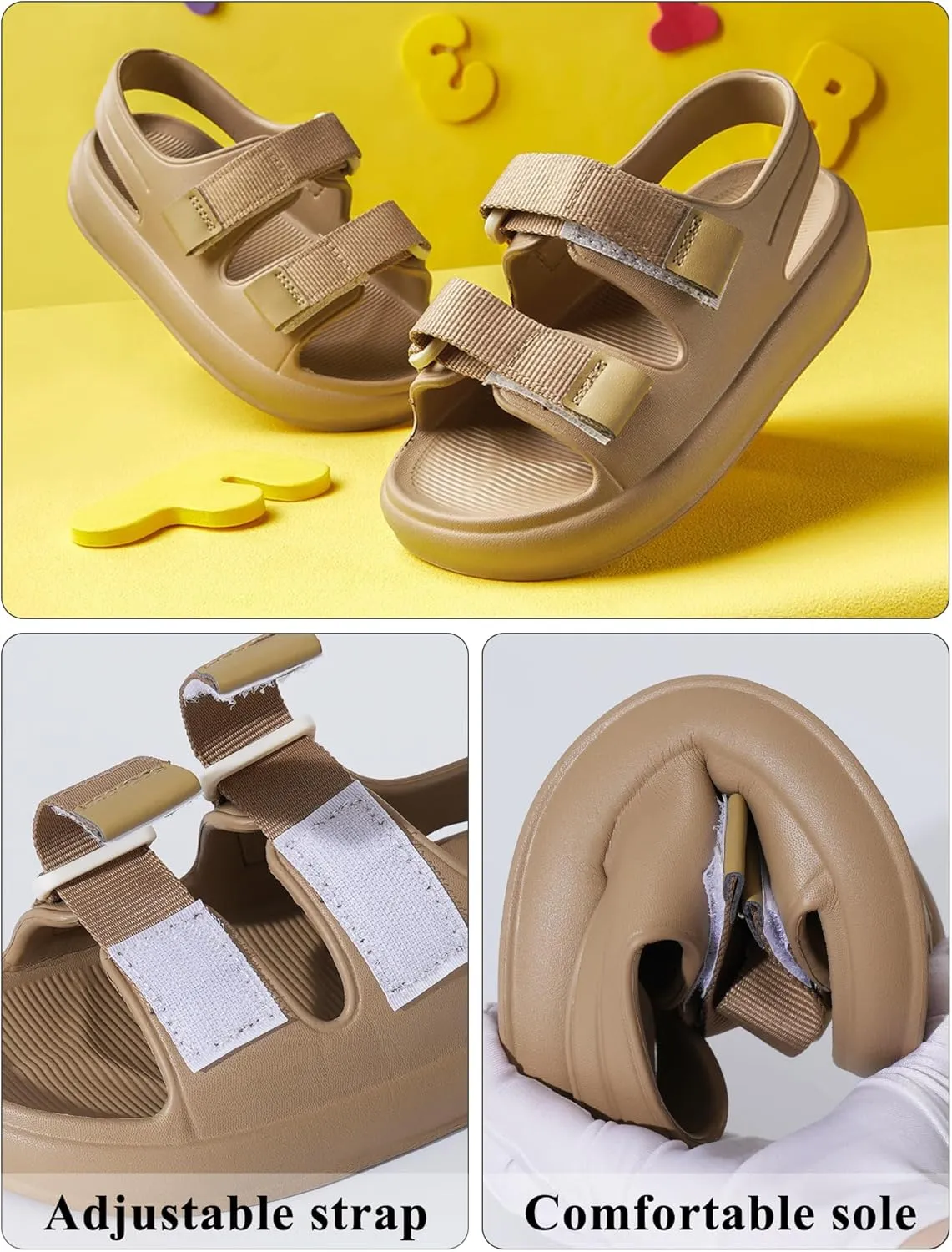 Happy Cherry Baby Boy's Girl's Toddler Leather Non-Slip Closed Toe Soft Sole Casual Sandal Shoes