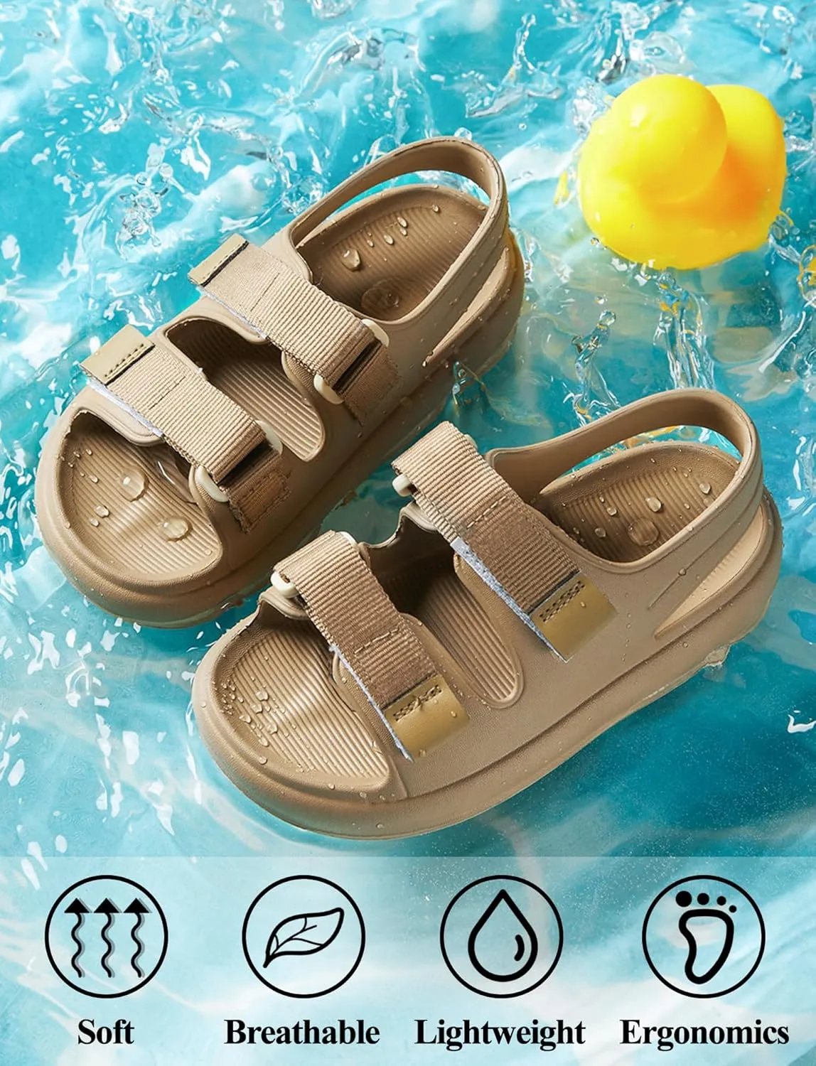 Happy Cherry Baby Boy's Girl's Toddler Leather Non-Slip Closed Toe Soft Sole Casual Sandal Shoes