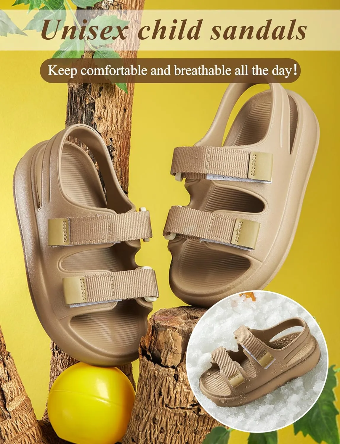 Happy Cherry Baby Boy's Girl's Toddler Leather Non-Slip Closed Toe Soft Sole Casual Sandal Shoes