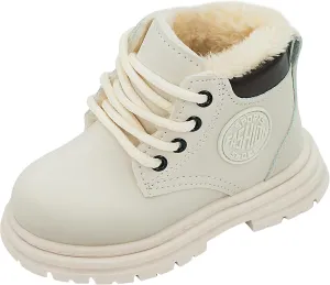 Happy Cherry Toddler Work Boots Classic Snow Boots Waterproof Winter Boots Ankle Lace Up Boot Construction Boots