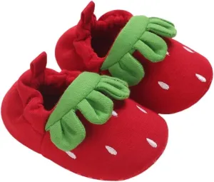 Infant Baby Cute Cartoon Strawberry Non Slip Floor Shoes Baby Boys Girls First Walking Socks Shoes for Summer Autumn