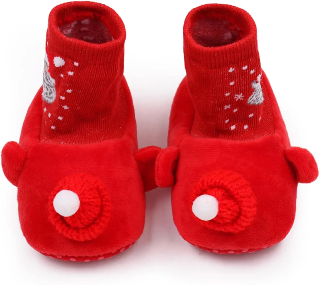Infant Halloween Christmas Booties Soft Baby Pumpkin Santa Claus Winter Warm Fleece Slippers Snow Boots Crib Shoes