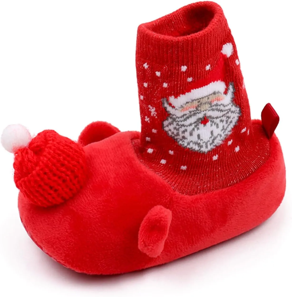 Infant Halloween Christmas Booties Soft Baby Pumpkin Santa Claus Winter Warm Fleece Slippers Snow Boots Crib Shoes