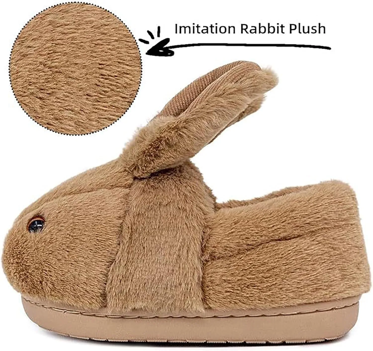 Infant Toddler Cute Bunny Slippers Soft Plush Non-Slip Warm House Shoes Little Boys Girls Winter Fuzzy Slippers