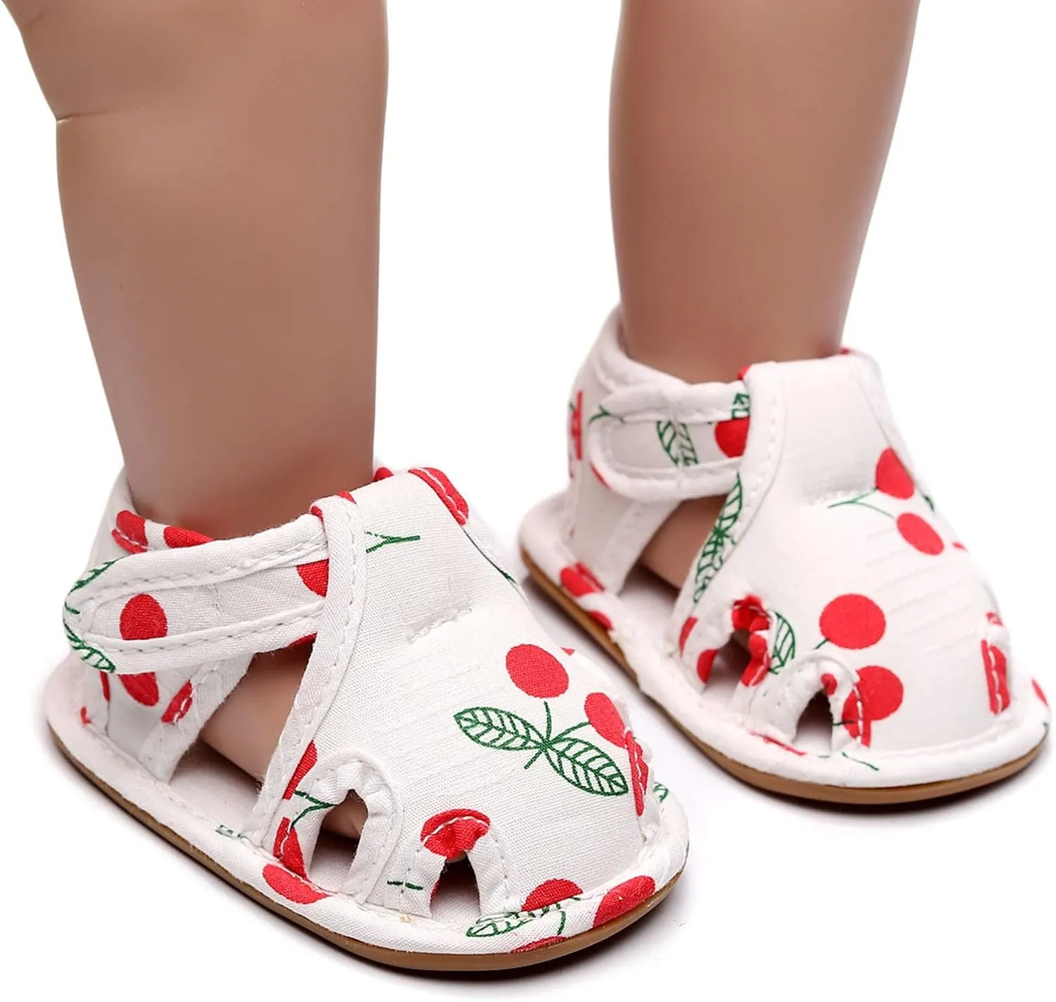 Infant Toddler Shoes Soft Sole Non Slip Toddler Floor Shoes Fruit Cherry Print Sandals Big Girls Size 5 Sandals