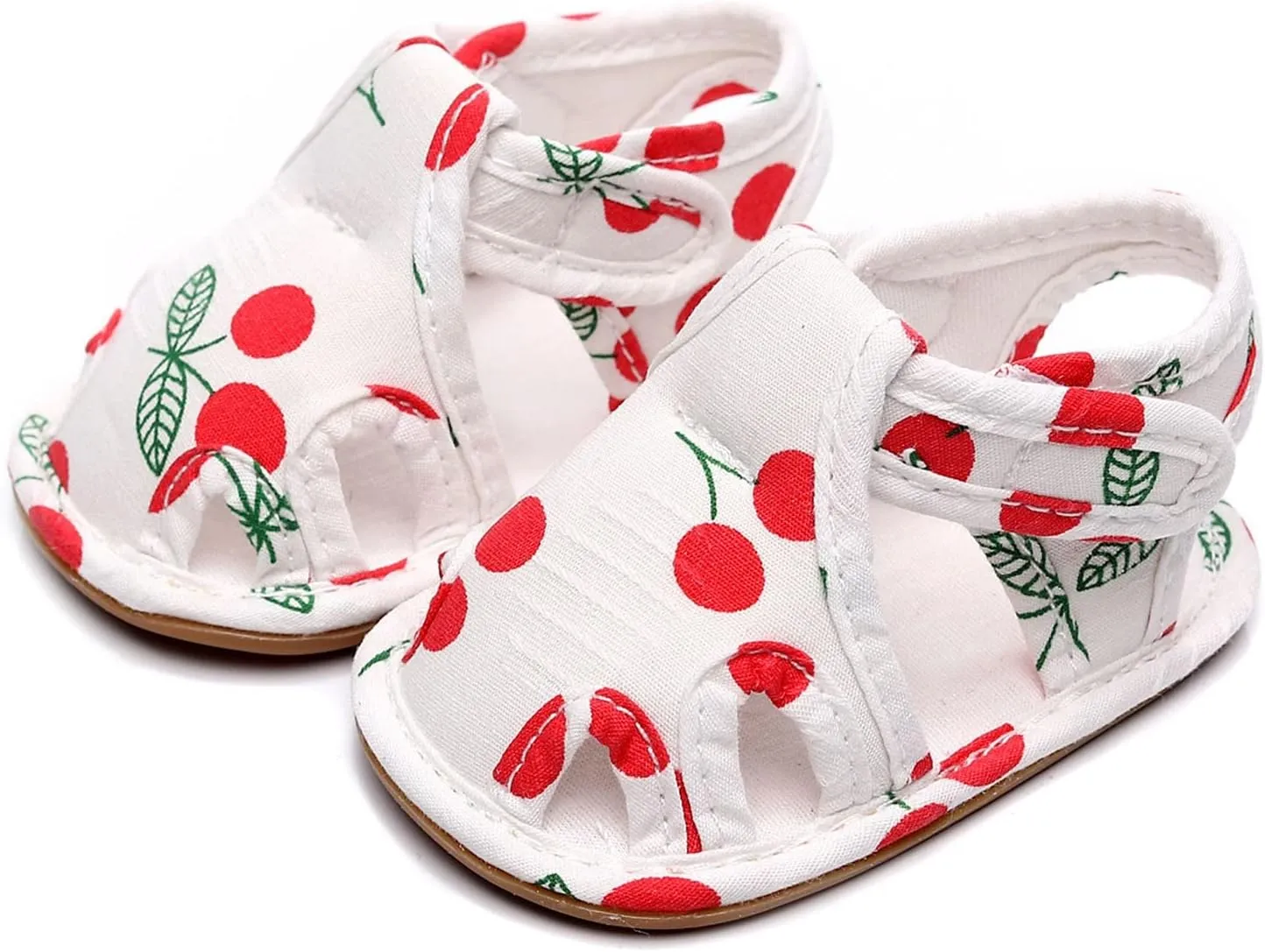 Infant Toddler Shoes Soft Sole Non Slip Toddler Floor Shoes Fruit Cherry Print Sandals Big Girls Size 5 Sandals