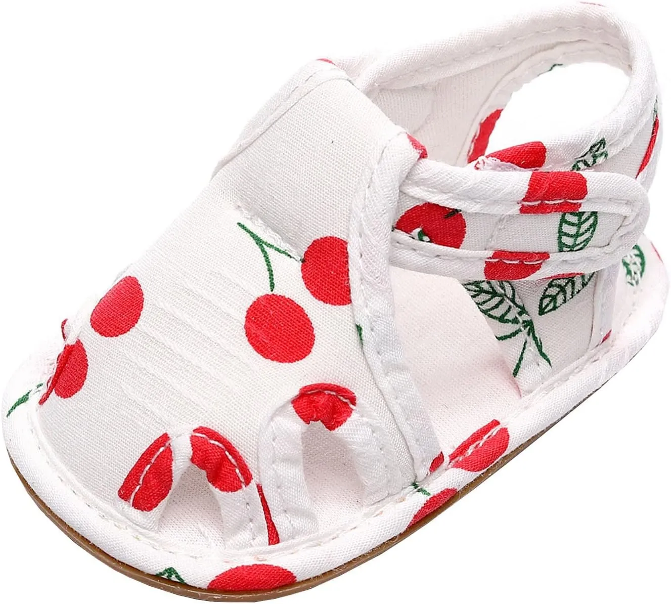 Infant Toddler Shoes Soft Sole Non Slip Toddler Floor Shoes Fruit Cherry Print Sandals Big Girls Size 5 Sandals