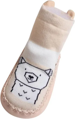Infant Toddler Shoes Soft Sole Toddler Shoes Cartoon Animal Print Non Slip Breathable Rubber Sandals for Kids