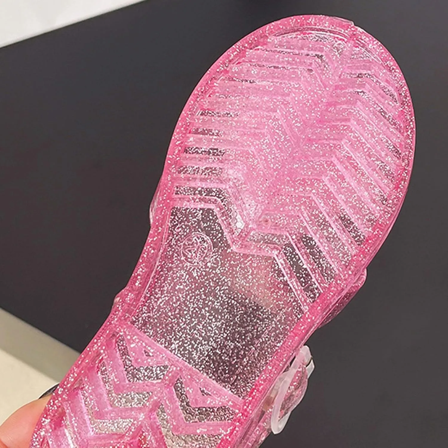 Jelly Sandals for Girls Kids Toddler Flower Princess Shoes Closed Toe Summer Beach Cute Flat Sandal with Ankle Strap