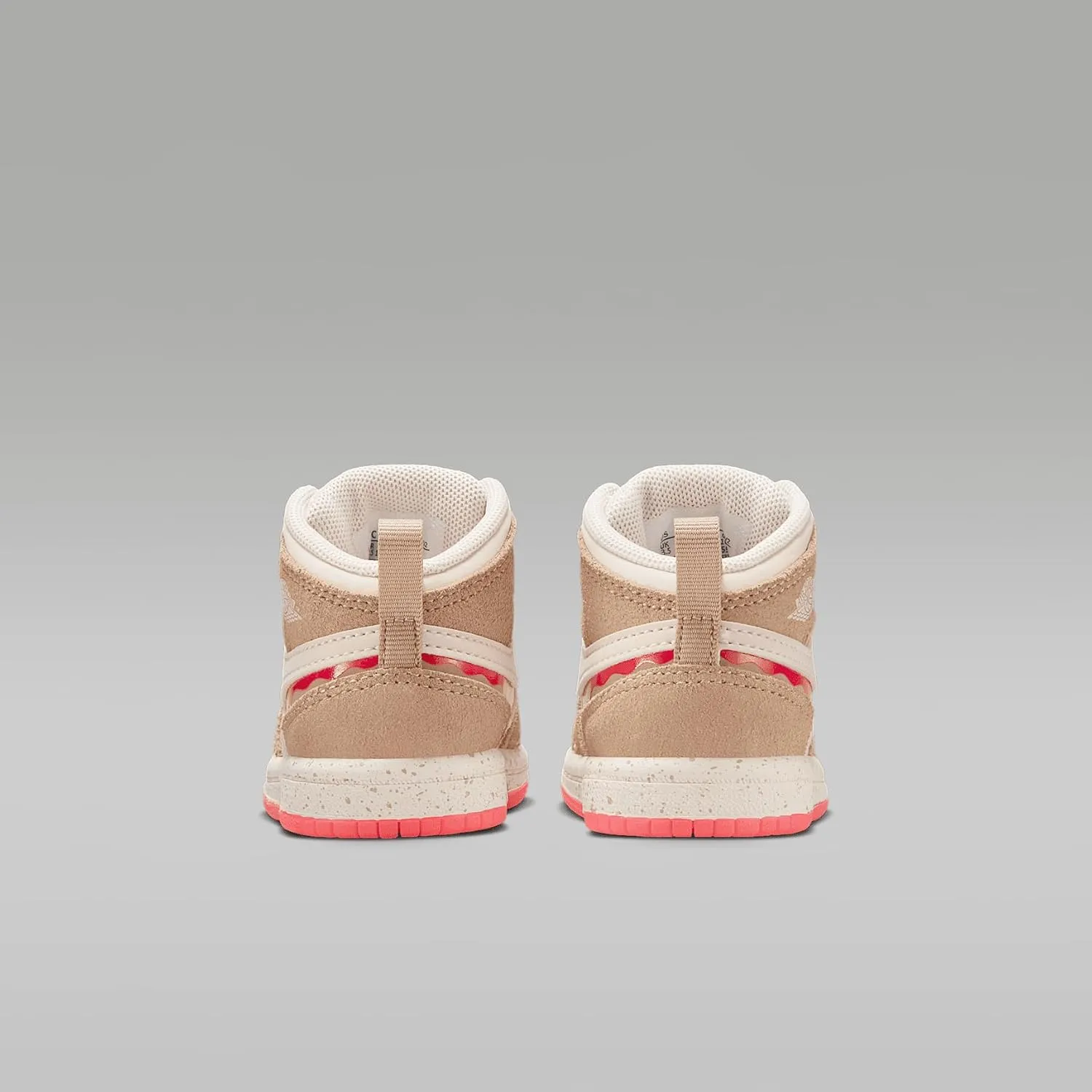 Jordan 1 Mid SE Baby/Toddler Shoes (HJ5959-206, Desert/Pale Ivory/Fusion Red)