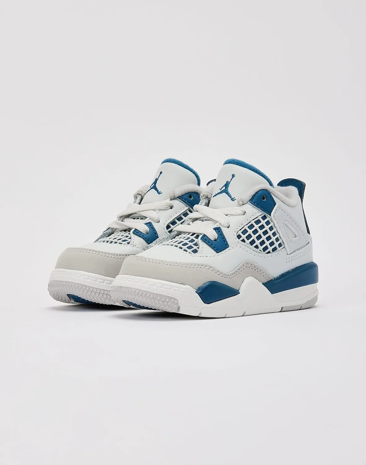 Jordan Toddler's 4 Retro Off White/Military Blue (BQ7670 141)