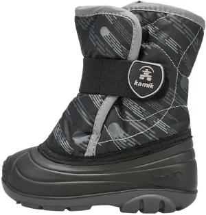 Kamik Infant's Snowbug4 Pull On Waterproof Winter Boot Black/Grey 9 Medium US