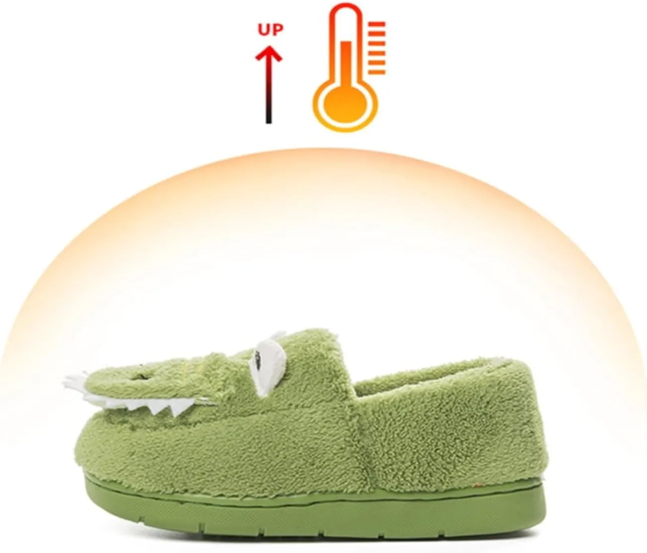 Kids Boys Girls Slip On Winter Warm House Slippers Plush Cozy Cute Dinosaur Home Shoes with Soft Memory Foam