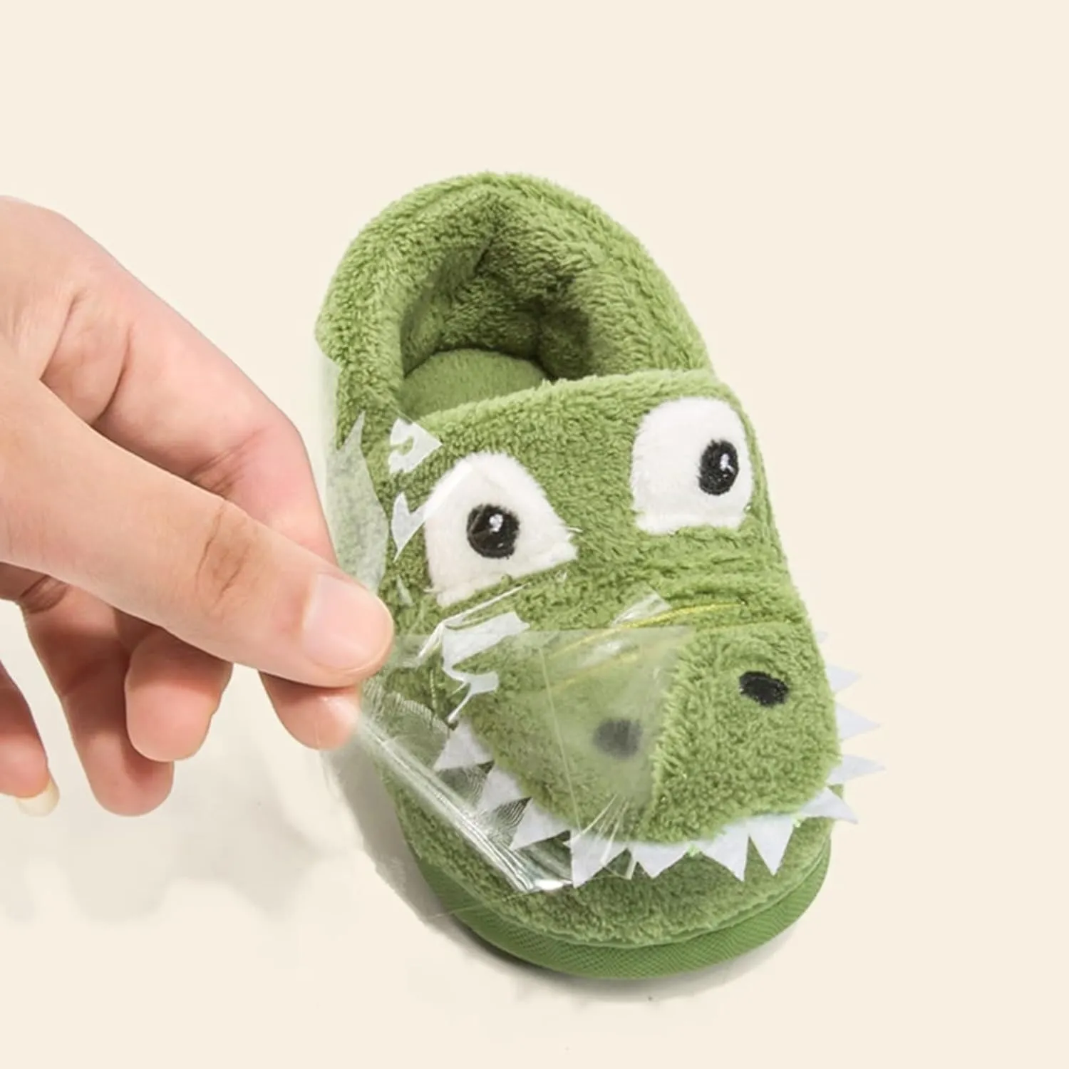 Kids Boys Girls Slip On Winter Warm House Slippers Plush Cozy Cute Dinosaur Home Shoes with Soft Memory Foam