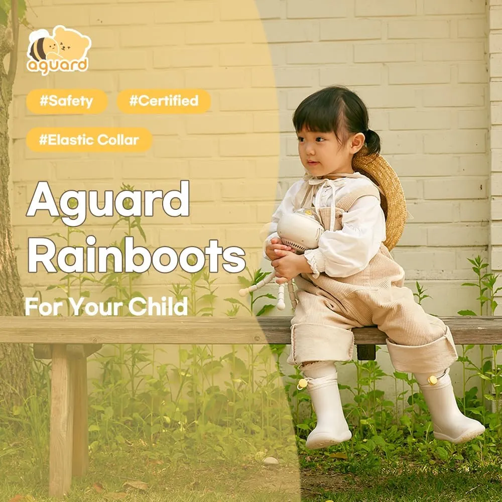 Kids Rain Boots with an Elastic Boot Collar, Toddler Rain Shoes Children WaterProof Boots for Boys and Girls