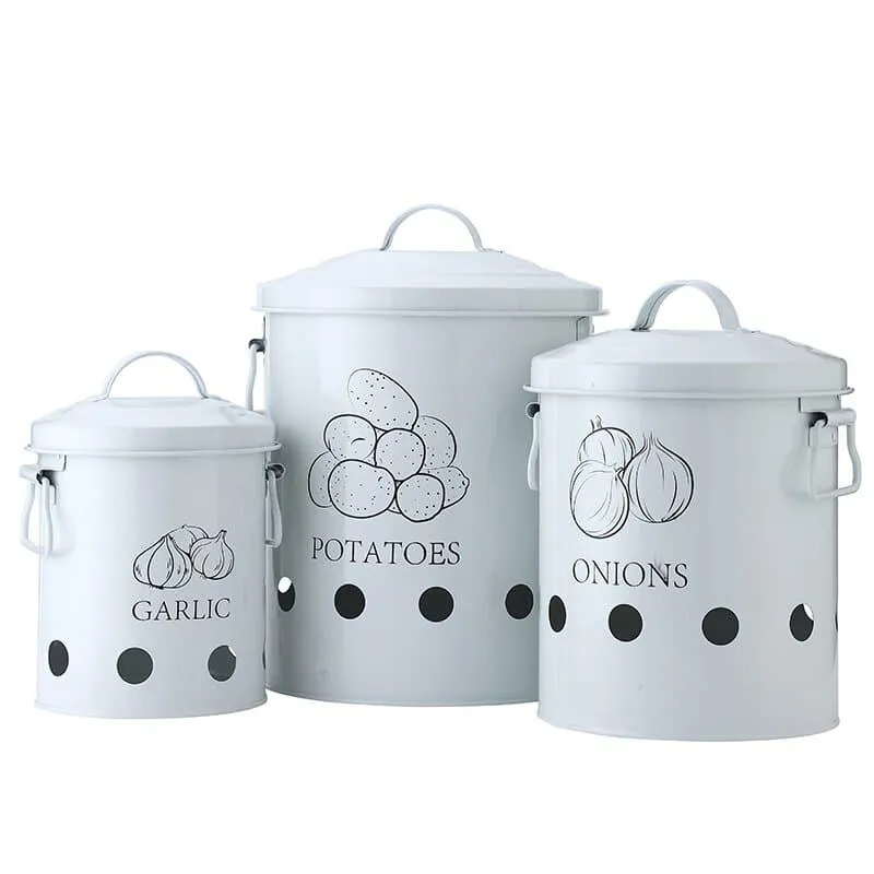 Kitchen Breathable Storage Bins with Handles