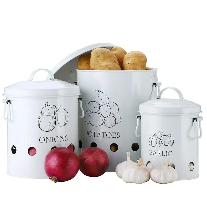 Kitchen Breathable Storage Bins with Handles