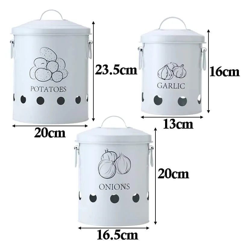 Kitchen Breathable Storage Bins with Handles