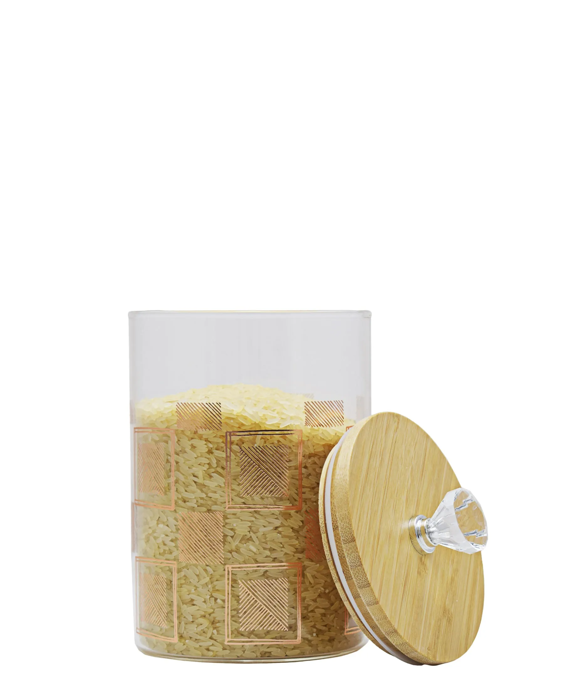 Kitchen Life Medium Borosilicate Decals Canister - Clear