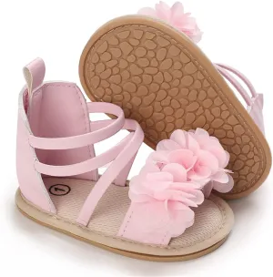 LAFEGEN Baby Boys Girls Summer Sandals 2 Straps Anti Slip Soft Sole Beach Infant Shoes Toddler First Walker Newborn Crib Shoes(3-18Months)