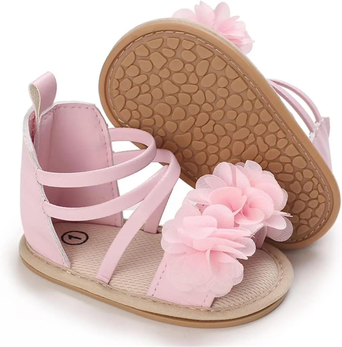 LAFEGEN Baby Boys Girls Summer Sandals 2 Straps Anti Slip Soft Sole Beach Infant Shoes Toddler First Walker Newborn Crib Shoes(3-18Months)