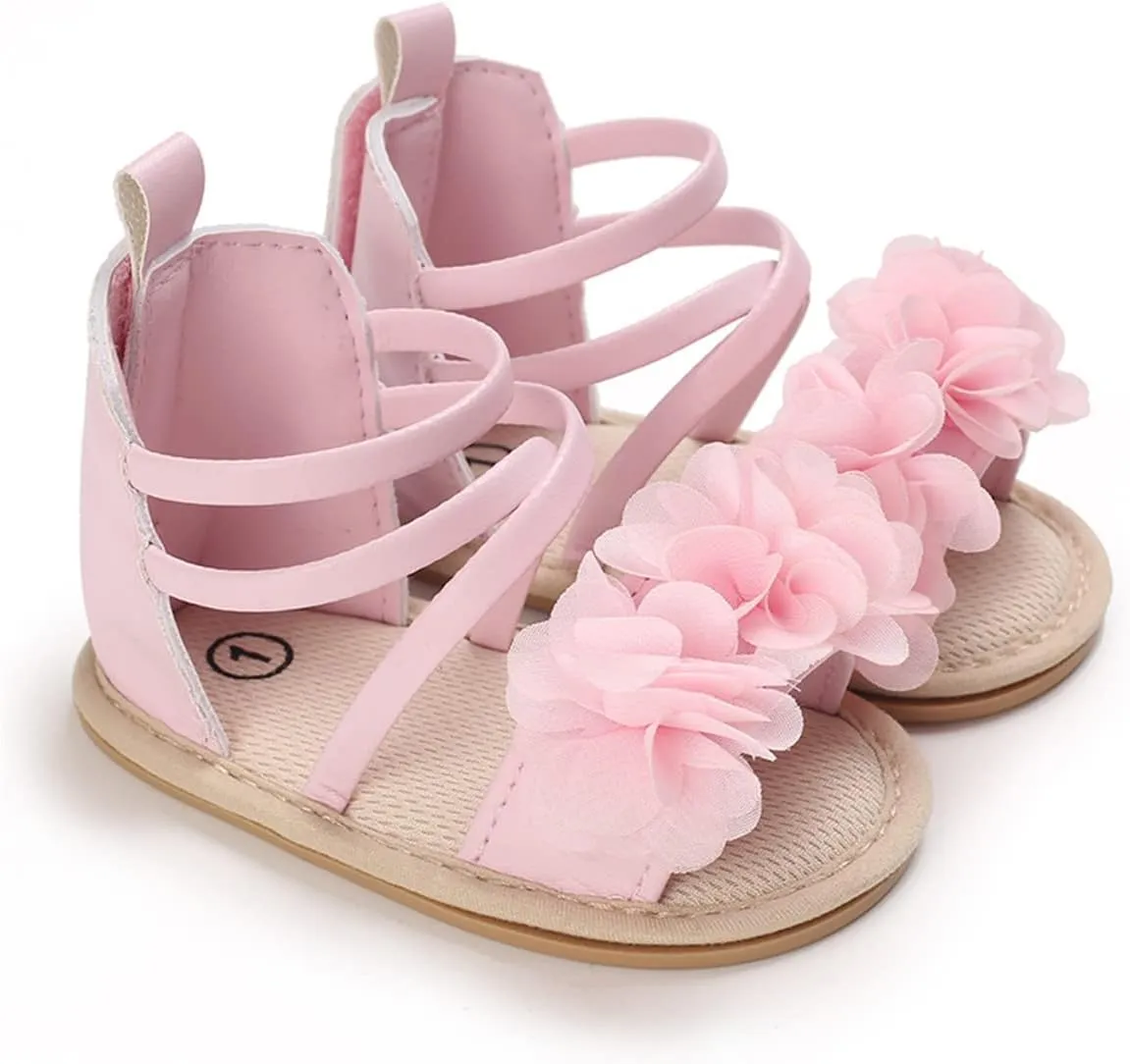 LAFEGEN Baby Boys Girls Summer Sandals 2 Straps Anti Slip Soft Sole Beach Infant Shoes Toddler First Walker Newborn Crib Shoes(3-18Months)